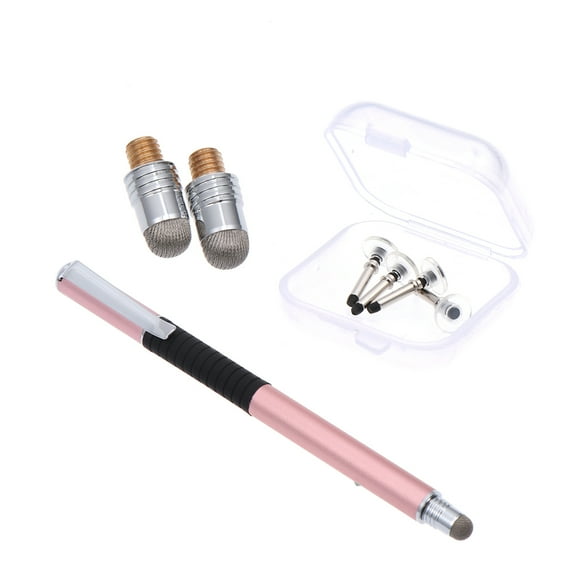 Senseth Stylus Pens for Screens- Capacitive Stylus Set 2 in 1 Screen Pen Capacitive Disc Tip Stylus Universal Screen Stylus with Replaceable Tips for Tablets ( Rose )