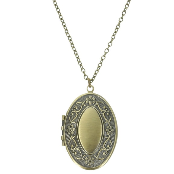 Sensethe Vintage Locket Picture Charm Pendant Necklace