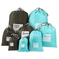 thumbnail image 1 of Sensethe Waterproof Nylon Drawstring Bags for Traveling (8pcs), 1 of 6