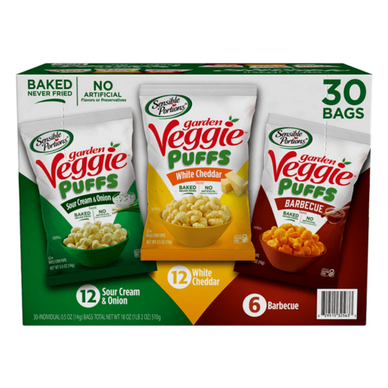 Sensible Portions Veggie Puffs Variety Pack, Sour Cream