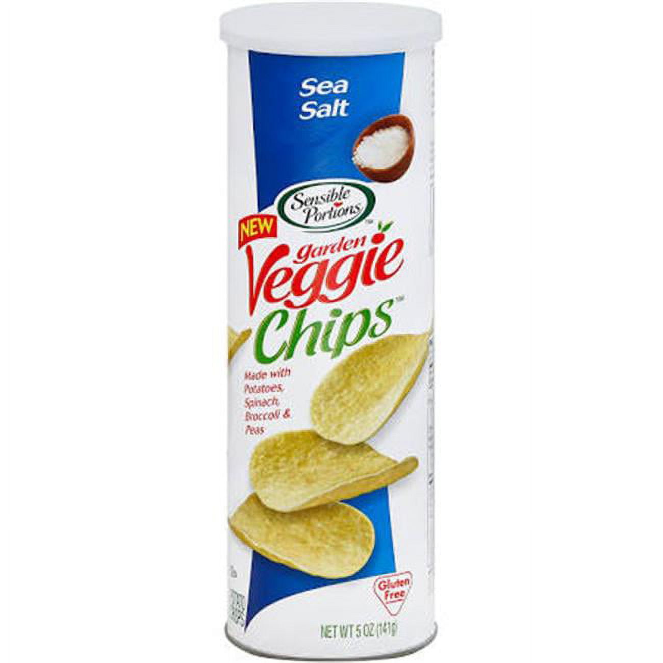 Sensible Portions 5 oz Chip Garden Veggie Sour Salt Canister Pack of