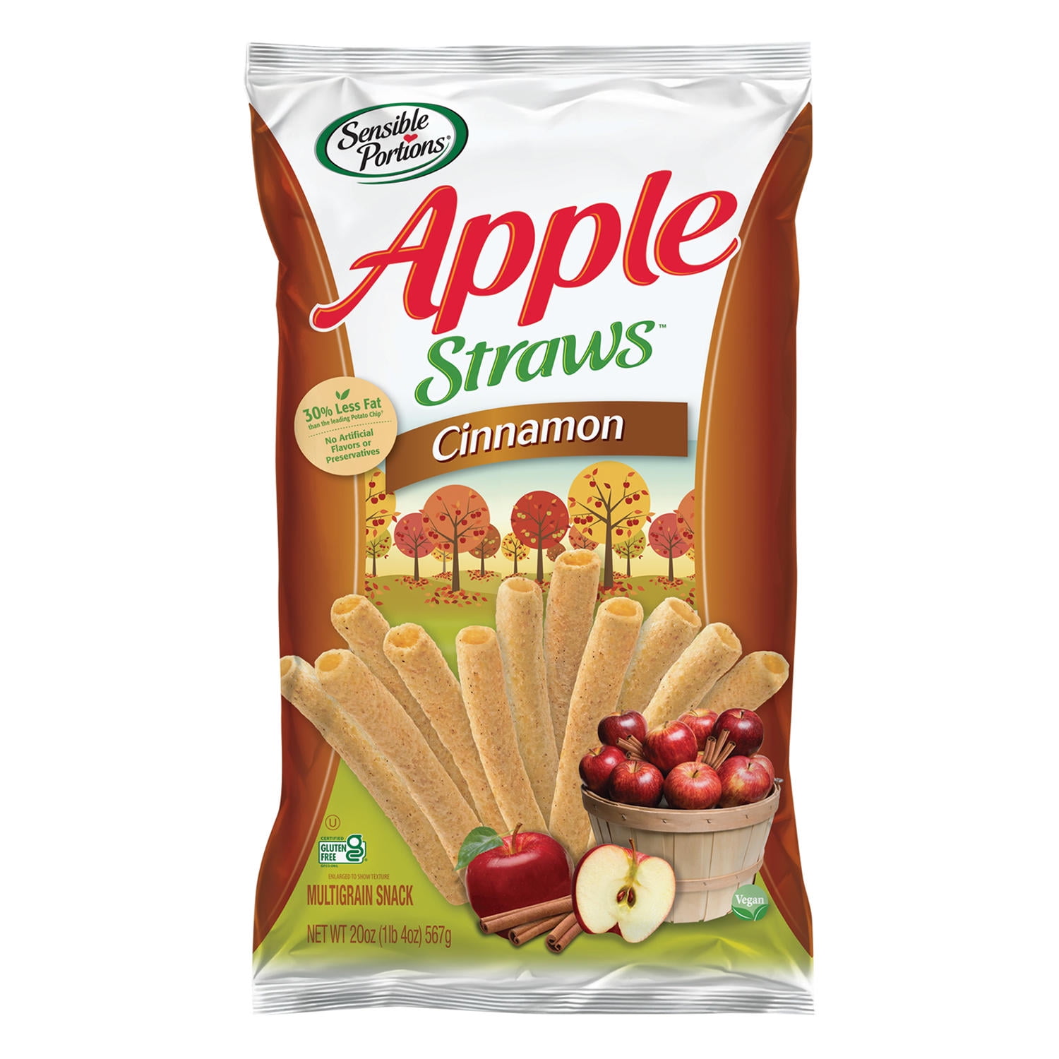 Sensible Portions Cinnamon Apple Straws (20 oz.)