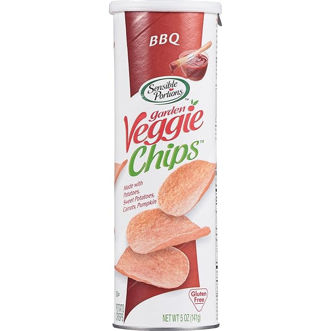 Sensible Portions Garden Veggie Chip Canister BBQ 5 oz Pack of 2