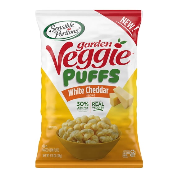 Sensible Portions Garden Veggie Puffs, White Cheddar, 3.75 Oz (Pack Of 6)