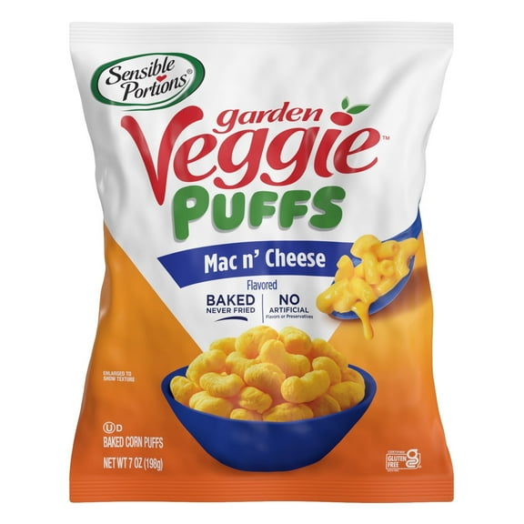 Sensible Portions Garden Veggie Snacks Mac & Cheese Puffs, 7 oz