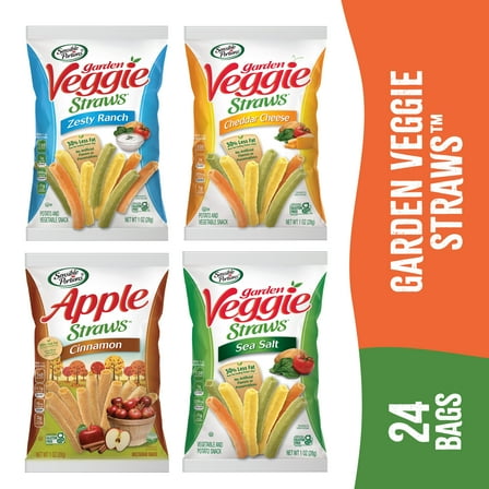 Sensible Portions Garden Veggie Straws Variety Mix Multipack, 1 oz Snack Bag, 24 Count