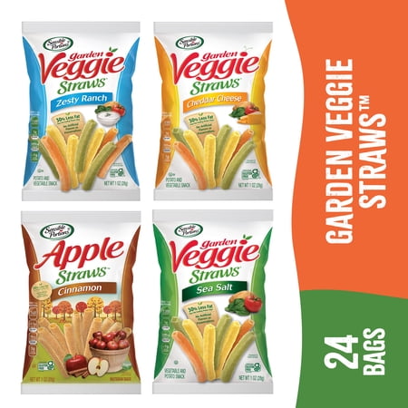 Sensible Portions Garden Veggie Straws Variety Mix Multipack, 1 oz Snack Bag, 24 Count