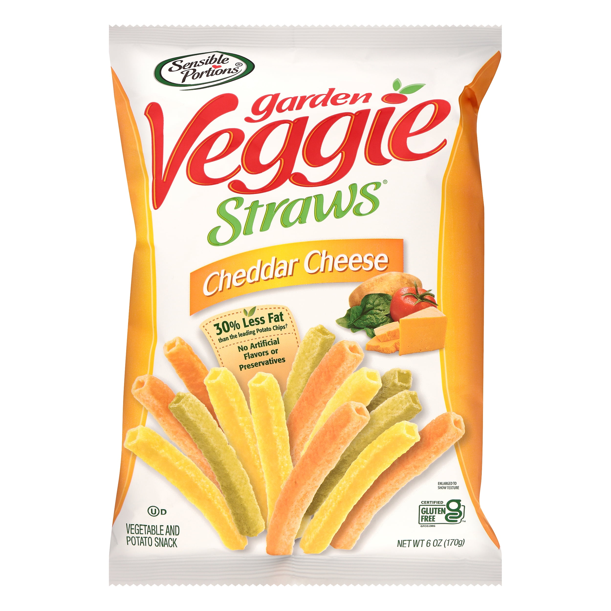 Sensible Portions Garden Veggie Straws, Cheddar Cheese, 6 oz