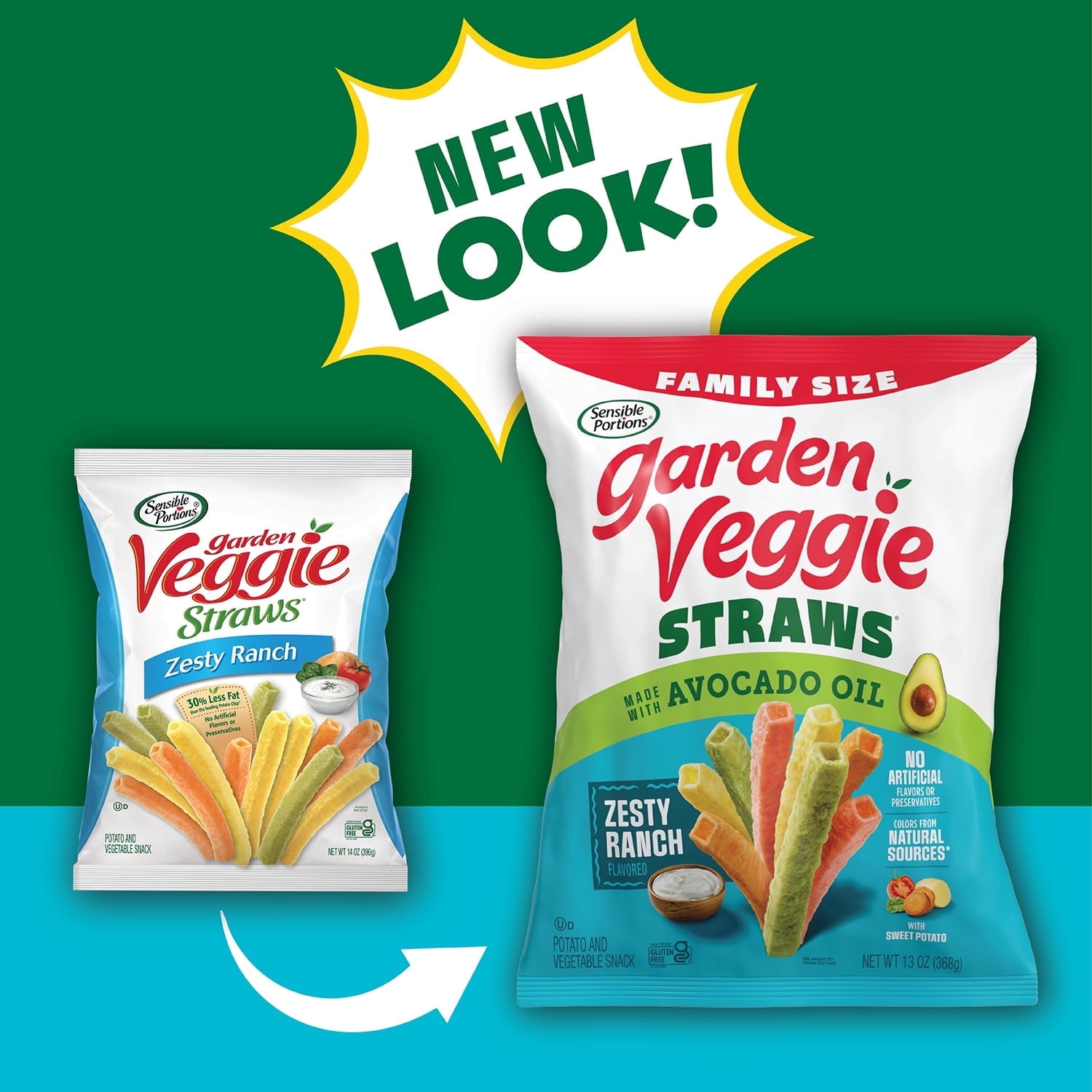 Sensible Portions Garden Veggie Straws Made with Avocado Oil