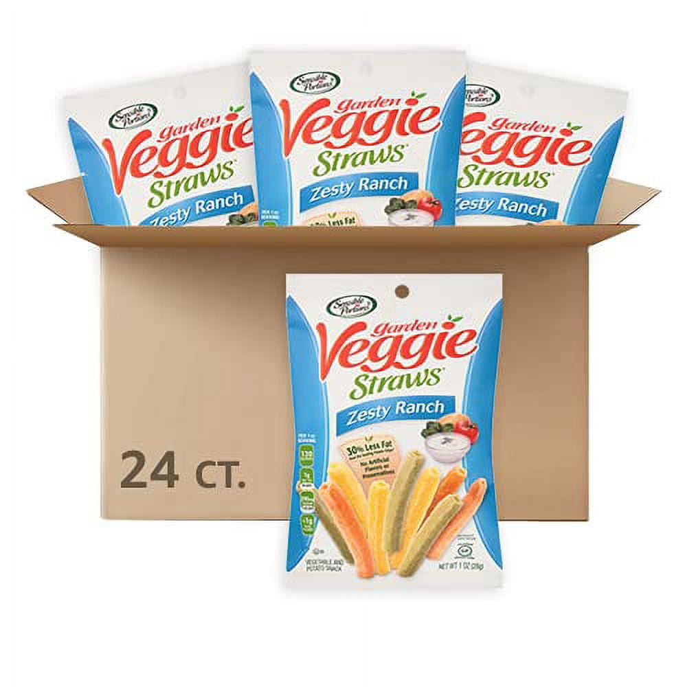 Sensible Portions Garden Veggie Straws, Ranch, Snack Size, 1 Oz (Pack