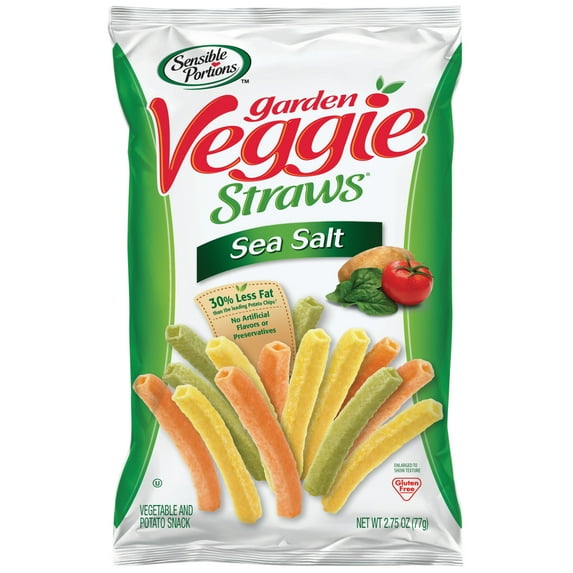 Sensible Portions Garden Veggie Straws, Sea Salt, 2.75 oz