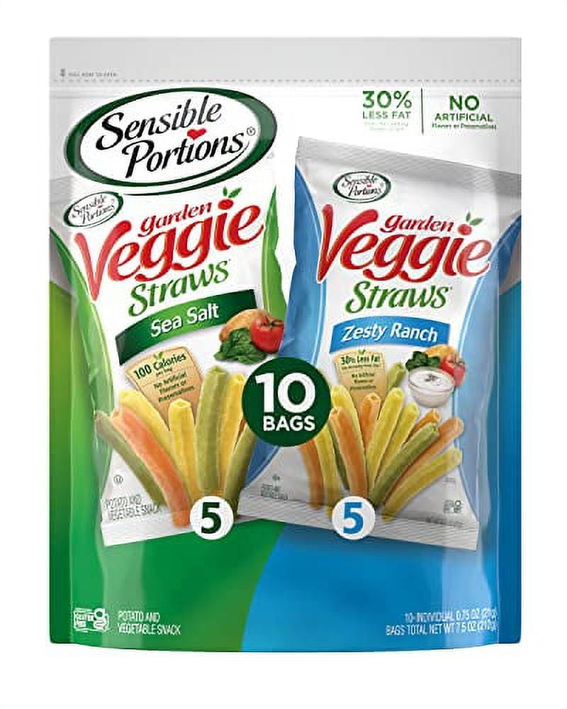 Sensible Portions Garden Veggie Straws, Sea Salt & Ranch Multipack.75