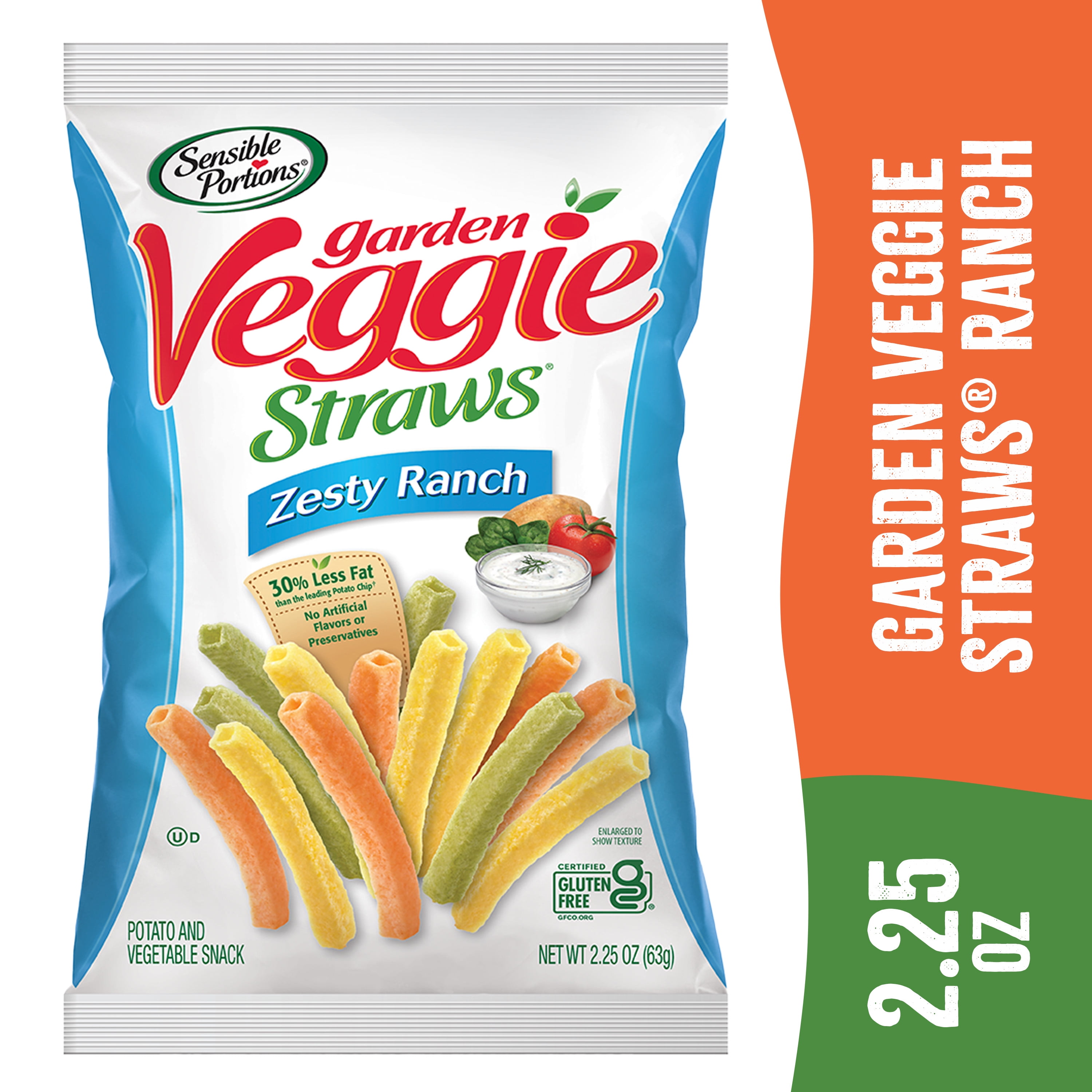 Sensible Portions Garden Veggie Straws, Zesty Ranch , 2.25 oz