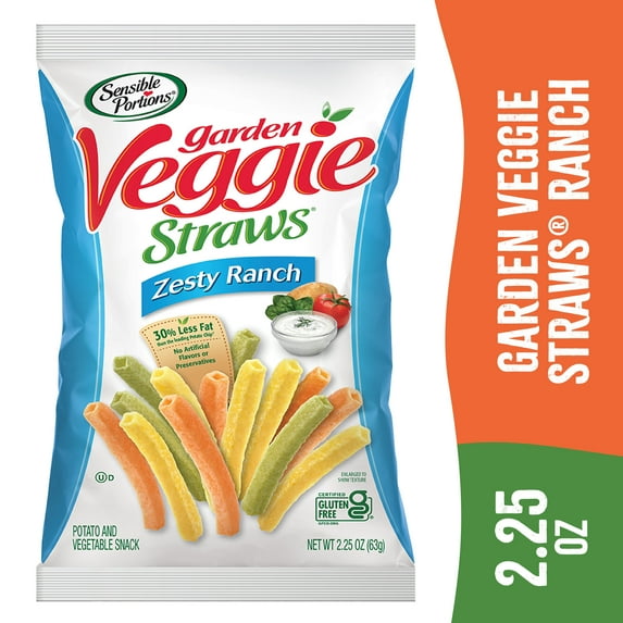 Sensible Portions Garden Veggie Straws, Zesty Ranch , 2.25 oz