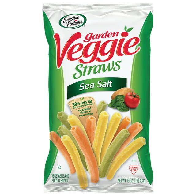 Sensible Portions Gluten-Free Sea Salt Garden Veggie Straws, 16 oz
