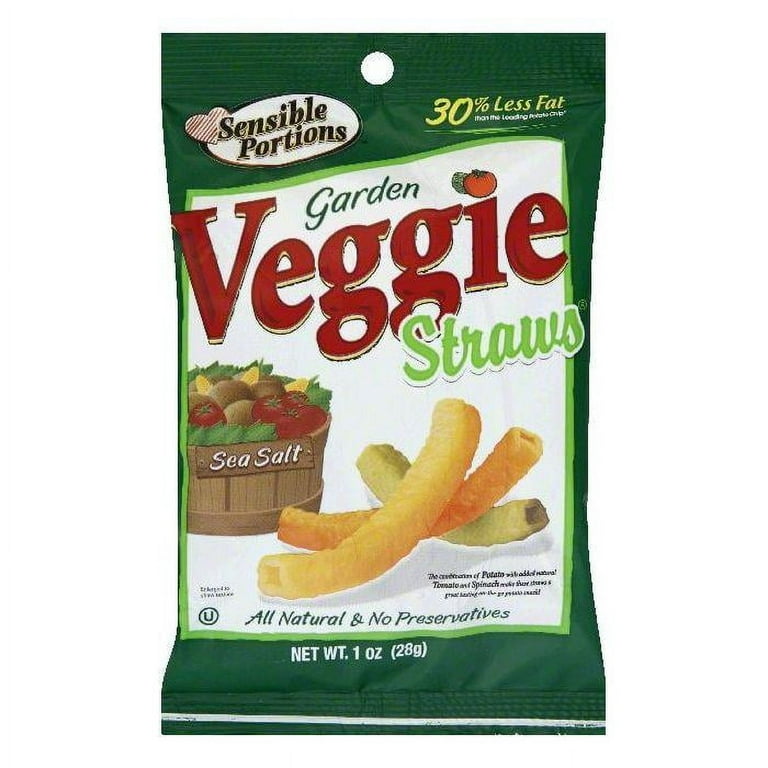  Sensible Portions Garden Veggie Chips, Sea Salt, Snack Size, 1  Oz (Pack of 24)