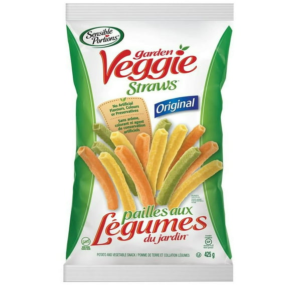 SENSIBLE PORTIONS GARDEN VEGGIE STRAWS ORIGINAL VEGETABLE AND POTATO SNACK 425 G