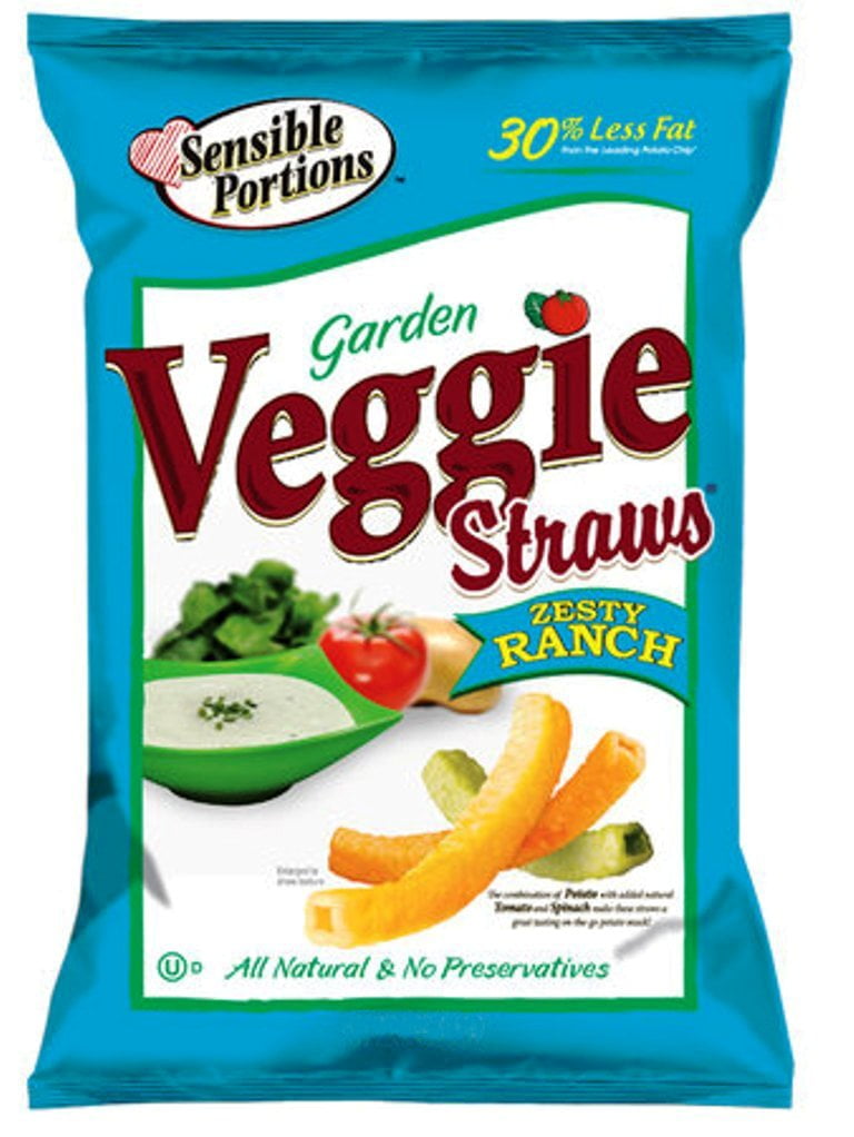 Sensible Portions Veggie Straws, Ranch, 1 Ounce (Pack of 24)