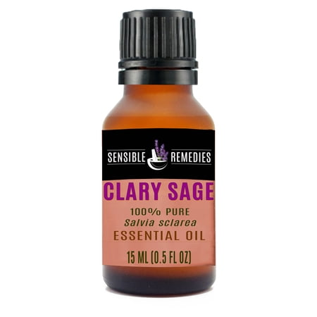 Sensible Remedies Clary Sage 100% Therapeutic Grade Essential Oil, 15 mL (0.5 fl oz)