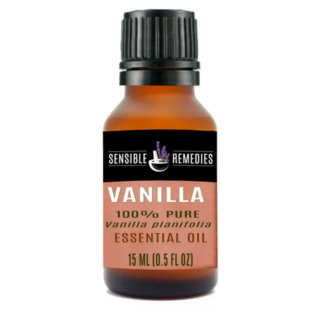 Sensible Remedies Vanilla 100% Therapeutic Grade Essential Oil, 15 mL (0.5 fl oz)