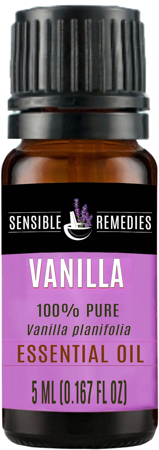 Sensible Remedies Vanilla 100% Therapeutic Grade Essential Oil, 5 mL (0.167 fl oz)