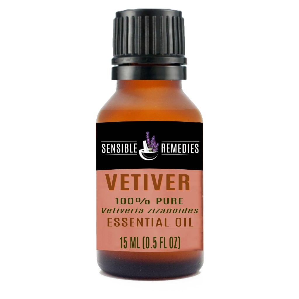 Sensible Remedies Vetiver 100% Therapeutic Grade Essential Oil, 15 mL (0.5 fl oz)