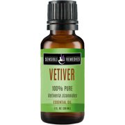 Sensible Remedies Vetiver 100% Therapeutic Grade Essential Oil, 30 mL (1 fl oz)
