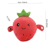 Sensing Music Strawberry Plush Toy Interactive Parent Child Musical Piano Doll Soft Stuffed Animal Educational Toy with Motion Sensor and Batteries Included
