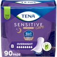 thumbnail image 1 of Sensitive Care Incontinence Pads, Bladder Control & Postpartum for Women, Overnight Absorbency, Extra Coverage - 90 Count, 1 of 4