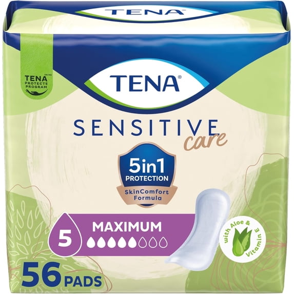 Sensitive Care Maximum Pads, Regular Length, 56 count