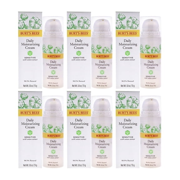 Sensitive Daily Moisturizing Cream by Burts Bees for Unisex - 1.8 oz Cream - Pack of 6