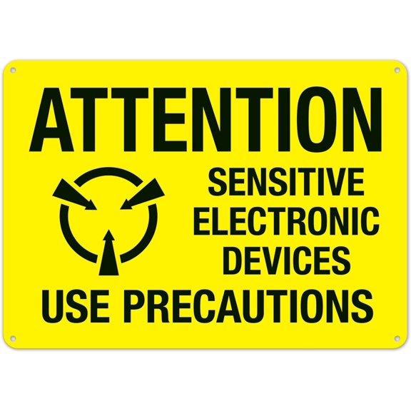 Sensitive Electronic Devices Sign Metal Sign 12X8 Inches