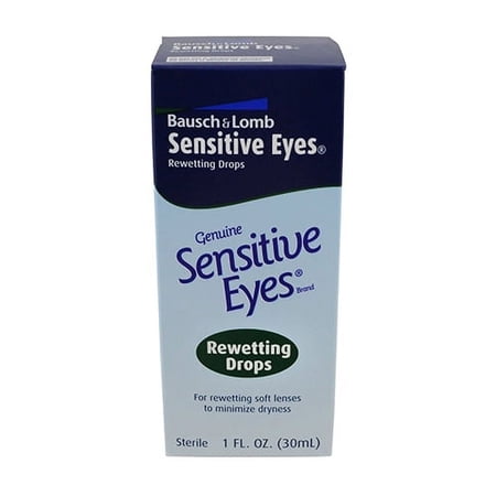 Bausch & Lomb Sensitive Eyes Rewetting Drops, 1 fl oz (2 Pack) (Bundle)