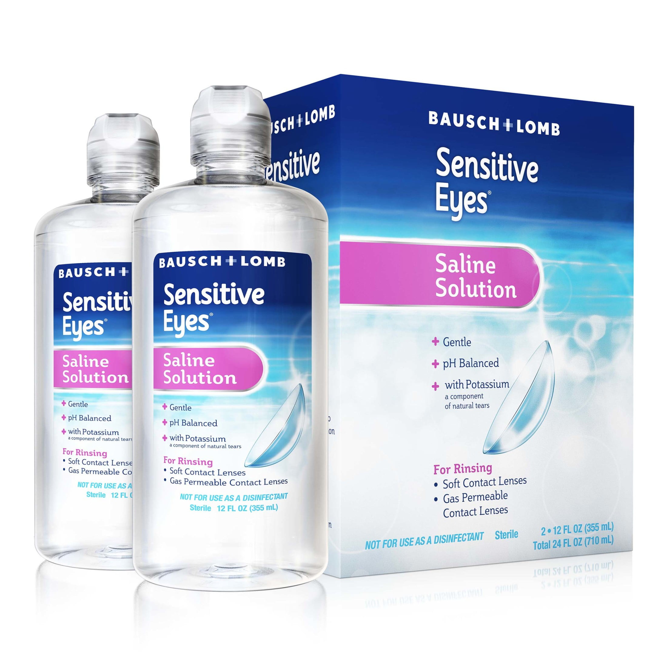 Sensitive Eyes Plus Saline Solution 2 x 12 fl oz (355 mL)