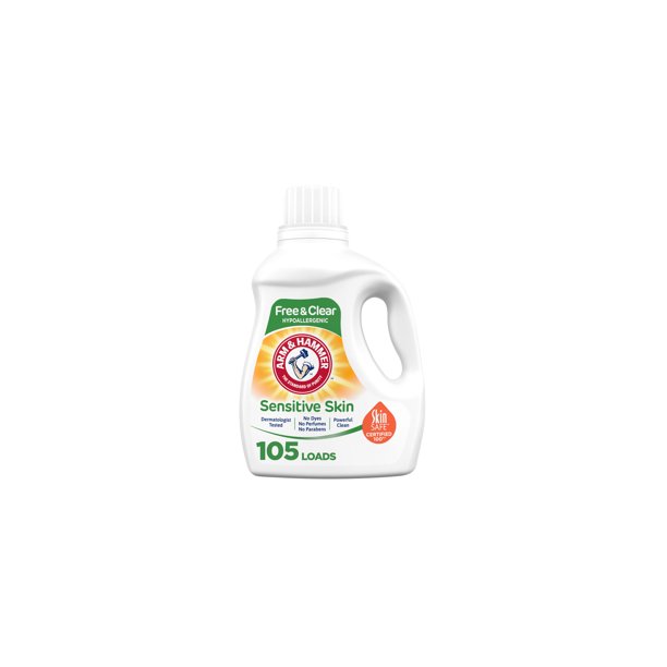 Arm & Hammer Sensitive Liquid Laundry Detergent Free & Clear (Pack of