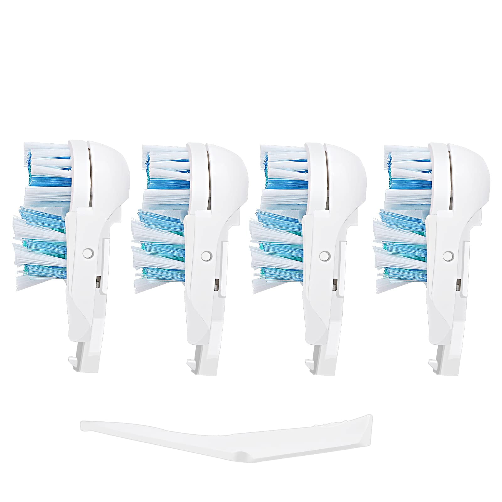 Sensitive Replacement Electric Replacement Toothbrush Heads (4 Count), Dual Clean Rotating Sets for Braun Oral B Cross Action Power