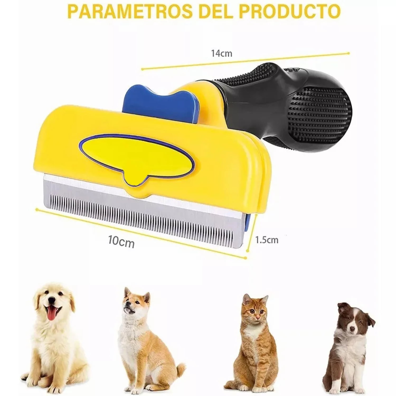Sensitive Skin and Fur Gentle Detangling Brush for Pets EasytoClean Grooming Tool for Allergy