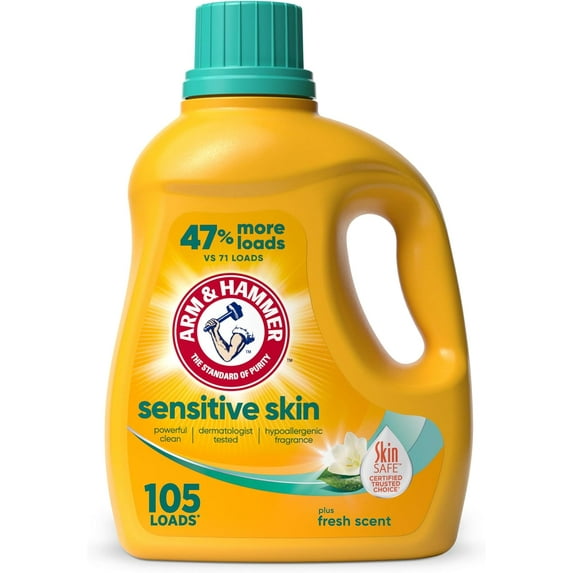 Sensitive Skin Liquid Laundry Detergent, Fresh Scent, 105 fl oz, 105 Loads
