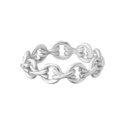 BIJOUX CHATEAU Sensitive Skin Stainless Steel Mariner Link Ring Size 7 Unisex