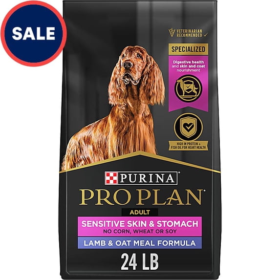 Sensitive Skin and Sensitive Stomach Formula, Lamb and Oat Meal Dry Dog Food 24 lbs.