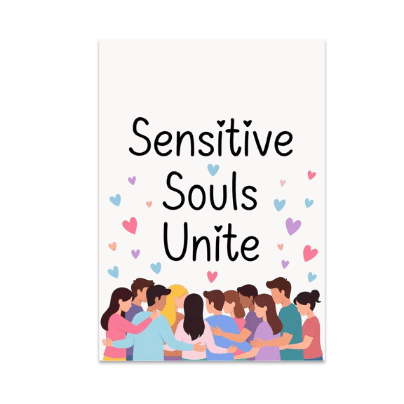 Sensitive Souls Unite Poster Art - Empathy Decor for Sensitive Souls - 13x19 Poster Print