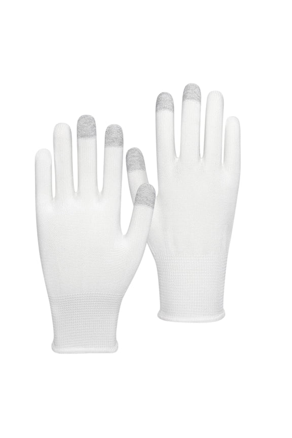 Sensitive Touch Nylon Gaming Gloves For Mobile Rhythm Lightweight Breathable Fiber Fingertips Design 2pcs