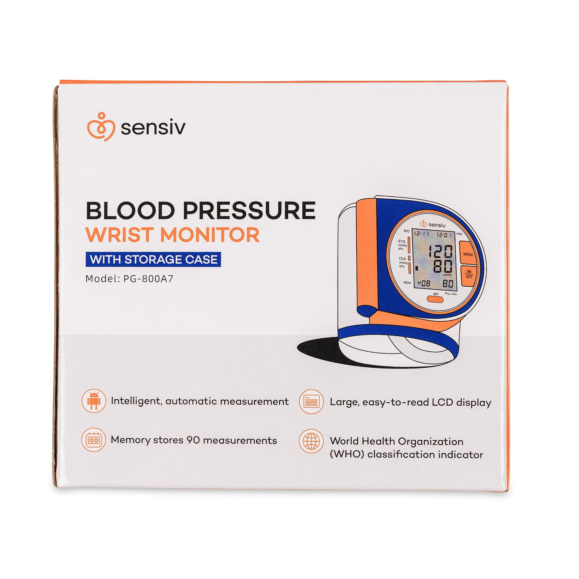 Sensiv Wrist Digital Blood Pressure Monitor 1 Each