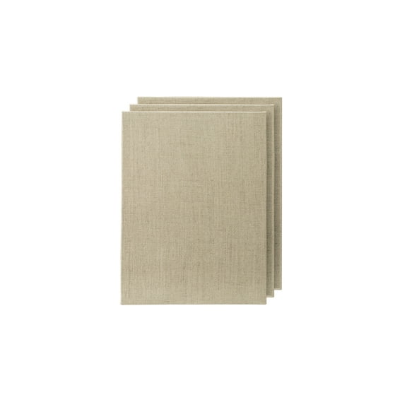 Senso Clear Primed Linen Panels - 5x7" - 3 Pack of Panels for Painting Oils, Acrylics, Pastels and More