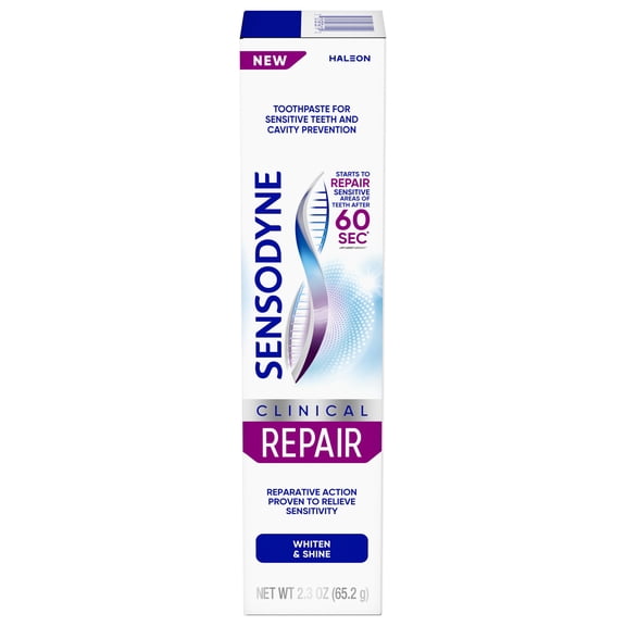 Sensodyne Clinical Repair Whiten & Shine Toothpaste 2.3 oz