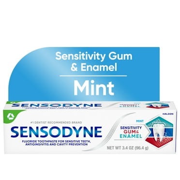 Sensodyne Enamel Fluoride & Gum Sensitive Toothpaste, Mint Flavor, 3.4 Oz