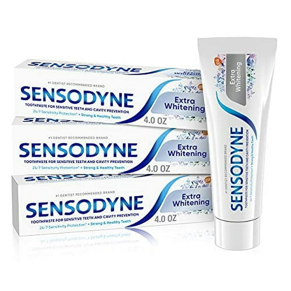 Sensodyne Extra Whitening Sensitive Toothpaste, 4 Oz, 3 Pack