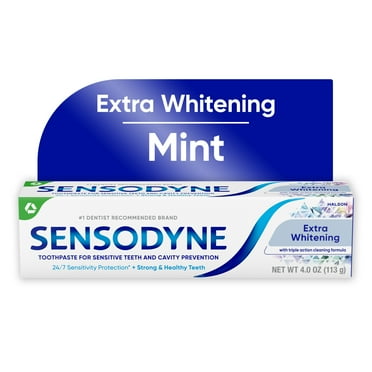 Sensodyne Extra Whitening Sensitive Toothpaste, Mint, 4 Oz, for Adults