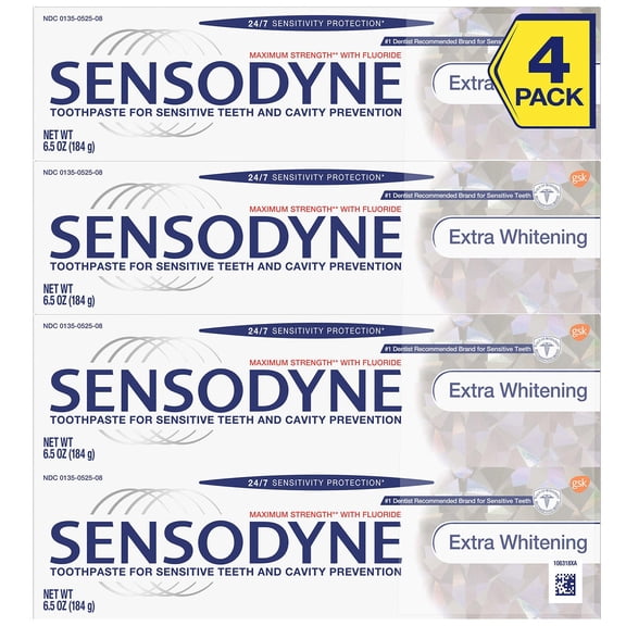Sensodyne Extra Whitening Toothpaste 6 oz (Pack of 4)