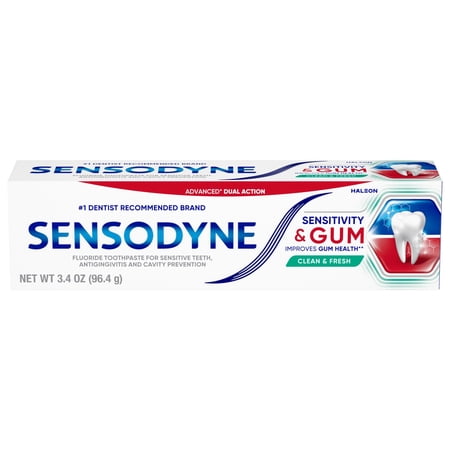 Sensodyne Gum Sensitive Toothpaste, Unflavored, 3.4 Oz, for Adults